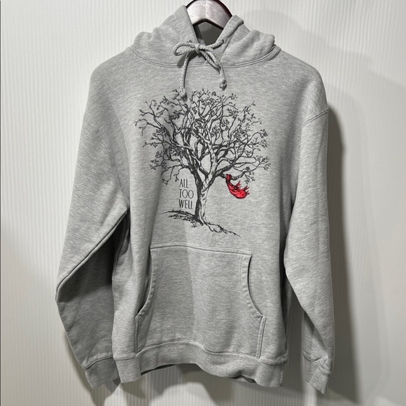 Taylor Swift Tops - Taylor Swift All Too Well Gray Hoodie with Red Accent Sz M